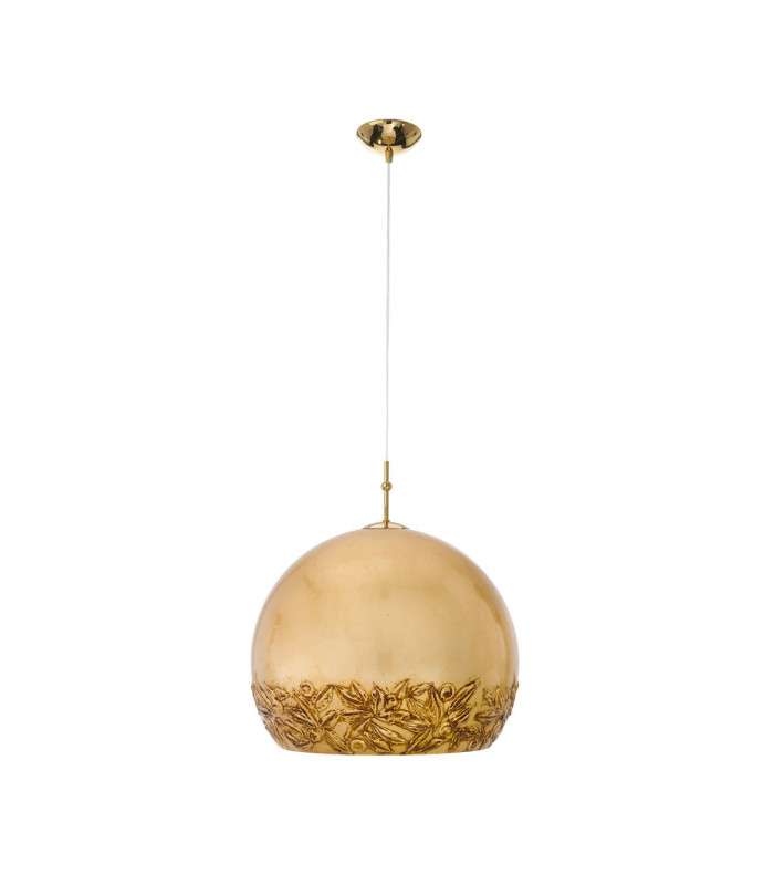 Luna Glass Dome Pendant Ceiling Light 24 Carat Gold-1