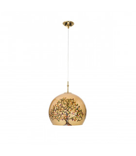 Luna Dome Pendant Ceiling Light 24 Carat Gold-1