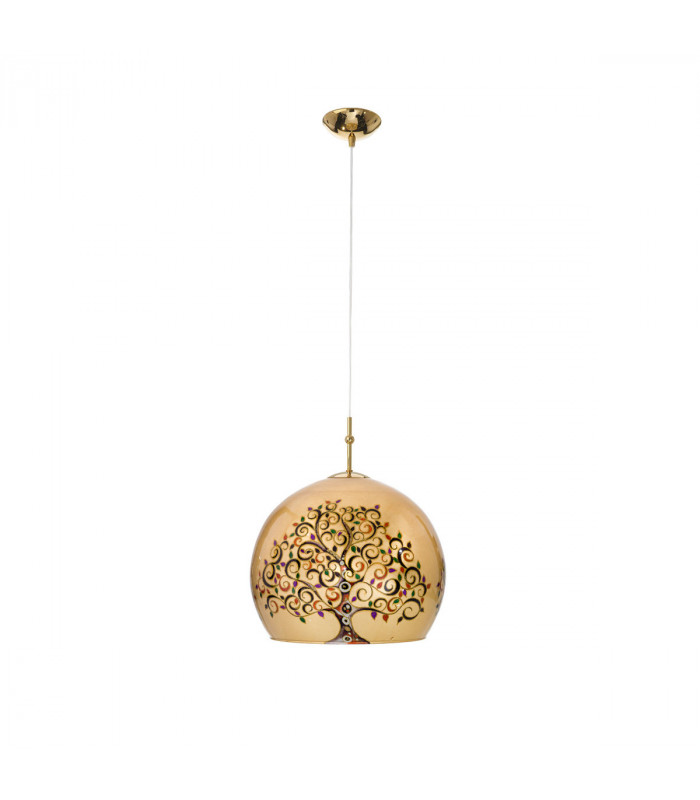 Luna Dome Pendant Ceiling Light 24 Carat Gold-1
