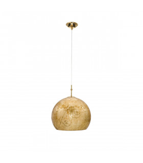 Luna Glass Dome Pendant Ceiling Light 24 Carat Gold-1