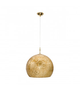 Luna Glass Dome Pendant Ceiling Light 24 Carat Gold-1