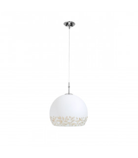 Luna Glass Dome Pendant Ceiling Light Chrome-1