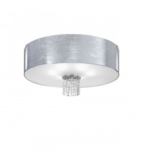 Emozione Glass Cylindrical Ceiling Light 6 Light Chrome-1