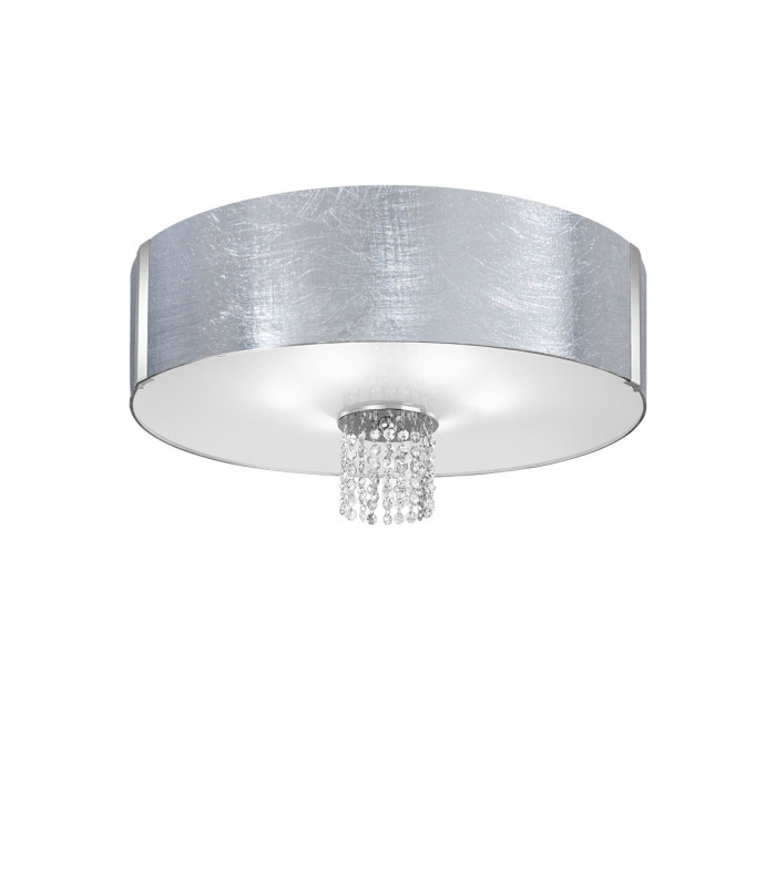 Emozione Glass Cylindrical Ceiling Light 6 Light Chrome-1