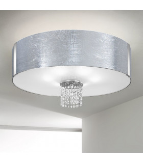 Emozione Glass Cylindrical Ceiling Light 6 Light Chrome-2
