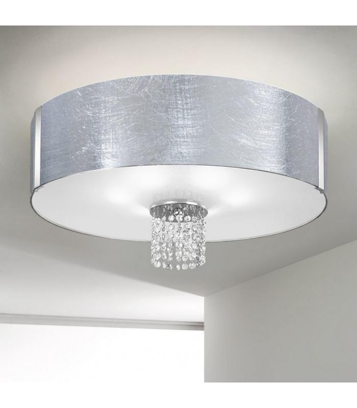 Emozione Glass Cylindrical Ceiling Light 6 Light Chrome-2