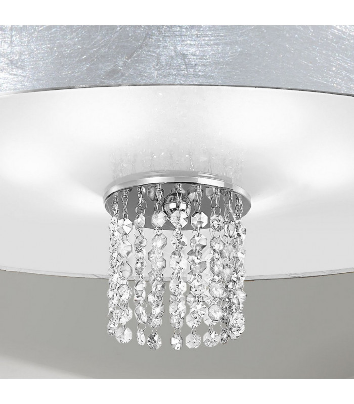 Emozione Glass Cylindrical Ceiling Light 6 Light Chrome-3