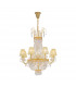 Empire Crystal Multi Arm Chandeliers With Shades 16 Light 24 Carat Gold-1