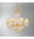 Empire Crystal Multi Arm Chandeliers With Shades 16 Light 24 Carat Gold-2