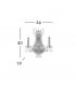 Empire Candle Wall Lamp 5 Light 24 Carat Gold-4