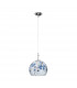 Luna Glass Dome Pendant Ceiling Light Chrome-1