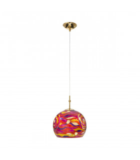 Luna Glass Dome Pendant Ceiling Light 24 Carat Gold-1