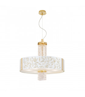 Emozione Glass Cylindrical Pendant Ceiling Light 6 Light 24 Carat Gold-1