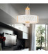 Emozione Glass Cylindrical Pendant Ceiling Light 6 Light 24 Carat Gold-3
