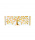 Emozione Glass Flush Wall Lamp 2 Light 24 Carat Gold-1