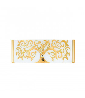 Emozione Glass Flush Wall Lamp 2 Light 24 Carat Gold-1