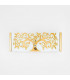 Emozione Glass Flush Wall Lamp 2 Light 24 Carat Gold-2