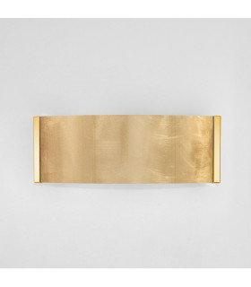 Emozione Glass Flush Wall Lamp 2 Light 24 Carat Gold-2