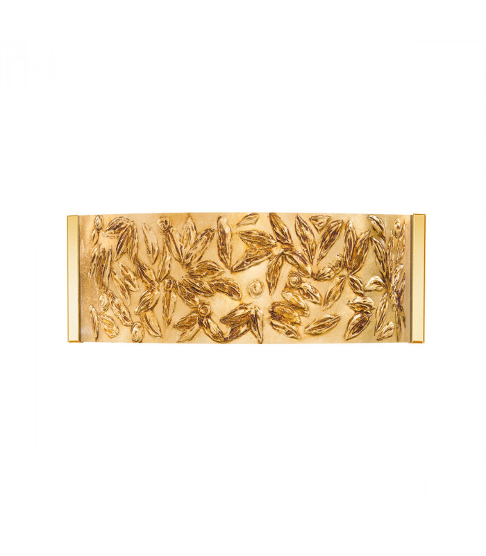 Emozione Glass Flush Wall Lamp 2 Light 24 Carat Gold-1