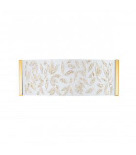 Emozione Glass Flush Wall Lamp 2 Light 24 Carat Gold-1