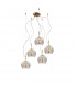Luna Glass Cluster Pendant Ceiling Light 5 Light 24 Carat Gold-1