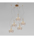 Luna Glass Cluster Pendant Ceiling Light 5 Light 24 Carat Gold-2