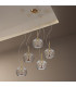 Luna Glass Cluster Pendant Ceiling Light 5 Light 24 Carat Gold-3