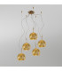 Luna Glass Cluster Pendant Ceiling Light 5 Light 24 Carat Gold-2