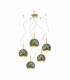 Luna Glass Cluster Pendant Ceiling Light 5 Light 24 Carat Gold-1