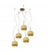 Luna Glass Cluster Pendant Ceiling Light 5 Light 24 Carat Gold-1
