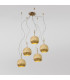 Luna Glass Cluster Pendant Ceiling Light 5 Light 24 Carat Gold-2