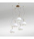 Luna Glass Cluster Pendant Ceiling Light 5 Light 24 Carat Gold-2