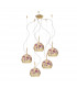 Luna Glass Cluster Pendant Ceiling Light 5 Light 24 Carat Gold-1