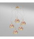 Luna Glass Cluster Pendant Ceiling Light 5 Light 24 Carat Gold-2
