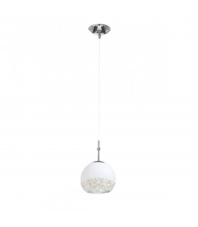 Luna Glass Dome Pendant Ceiling Light Chrome-1