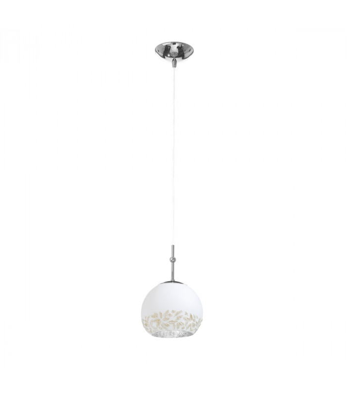 Luna Glass Dome Pendant Ceiling Light Chrome-1