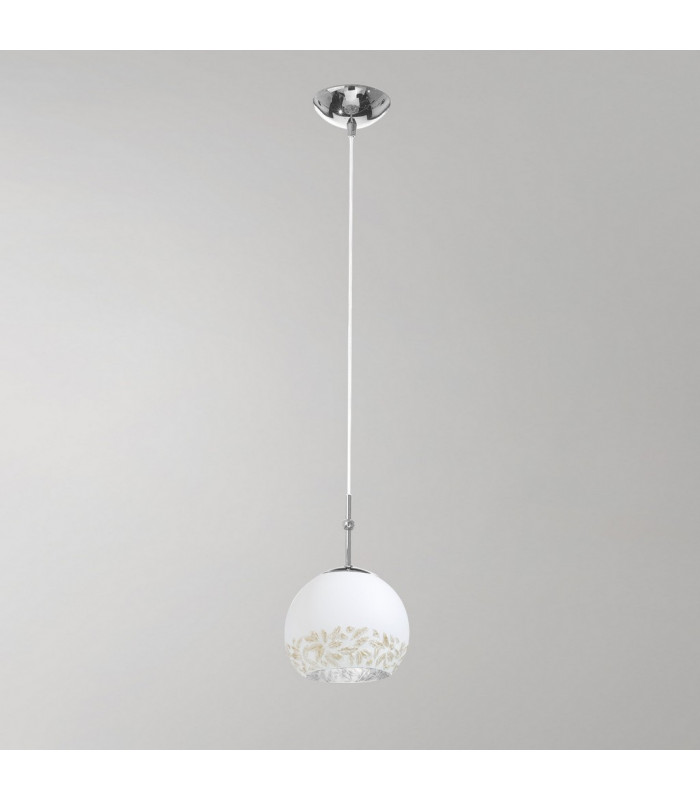Luna Glass Dome Pendant Ceiling Light Chrome-2