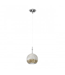Luna Glass Dome Pendant Ceiling Light Chrome-1