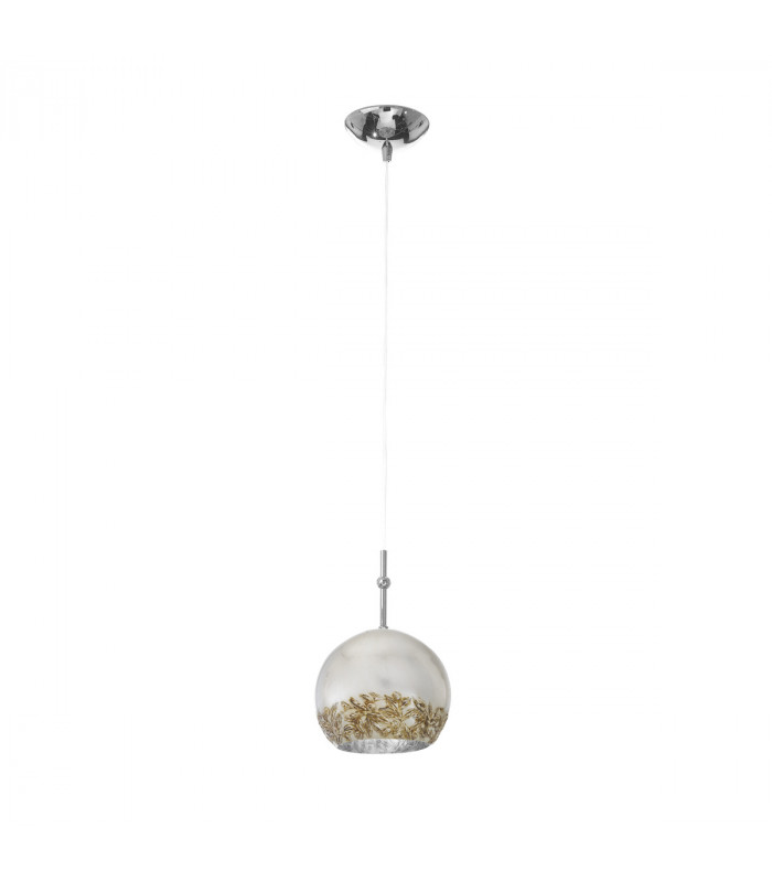 Luna Glass Dome Pendant Ceiling Light Chrome-1
