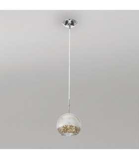 Luna Glass Dome Pendant Ceiling Light Chrome-2