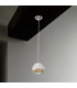 Luna Glass Dome Pendant Ceiling Light Chrome-3