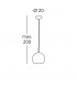 Luna Glass Dome Pendant Ceiling Light Chrome-4