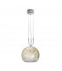 Luna Glass Dome Pendant Ceiling Light 2 Light Chrome-1