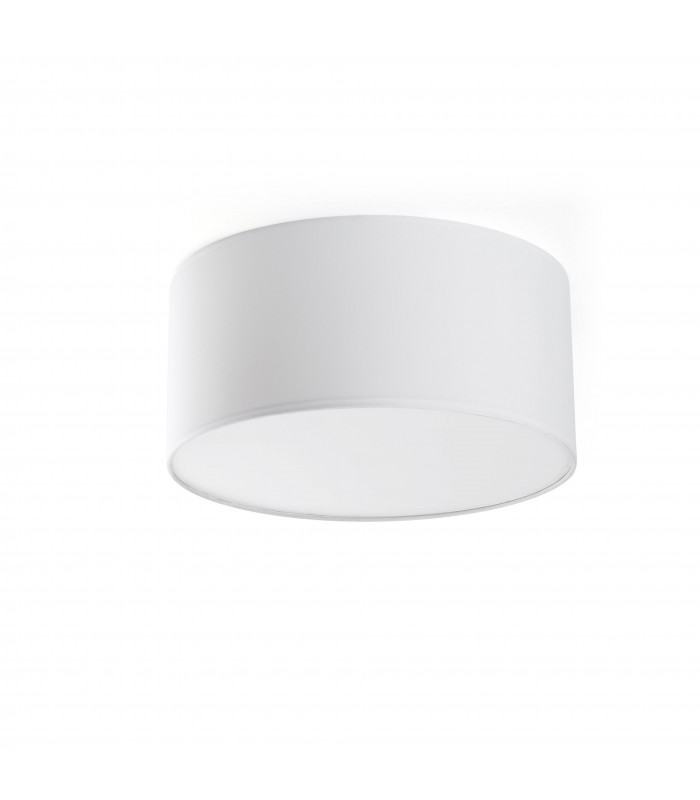 2 Light Small Flush Ceiling Light White, E27 - 1