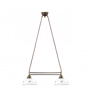 Nonna Dome Pendant Ceiling Light 2 Light Antique Brass-1