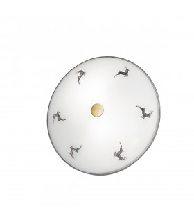 Nonna Decorative Flush Ceiling Light 2 Light Antique Brass-1