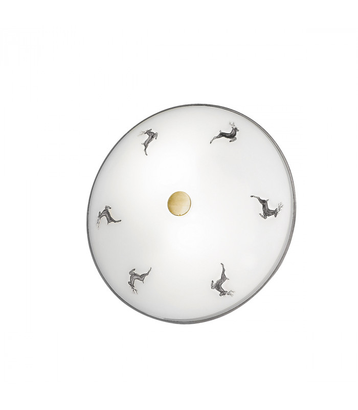 Nonna Decorative Flush Ceiling Light 2 Light Antique Brass-1