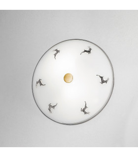 Nonna Decorative Flush Ceiling Light 2 Light Antique Brass-2