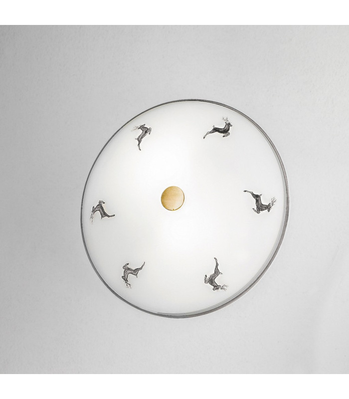Nonna Decorative Flush Ceiling Light 2 Light Antique Brass-2