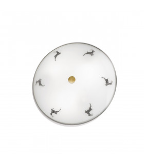 Nonna Decorative Flush Ceiling Light 3 Light Antique Brass-1